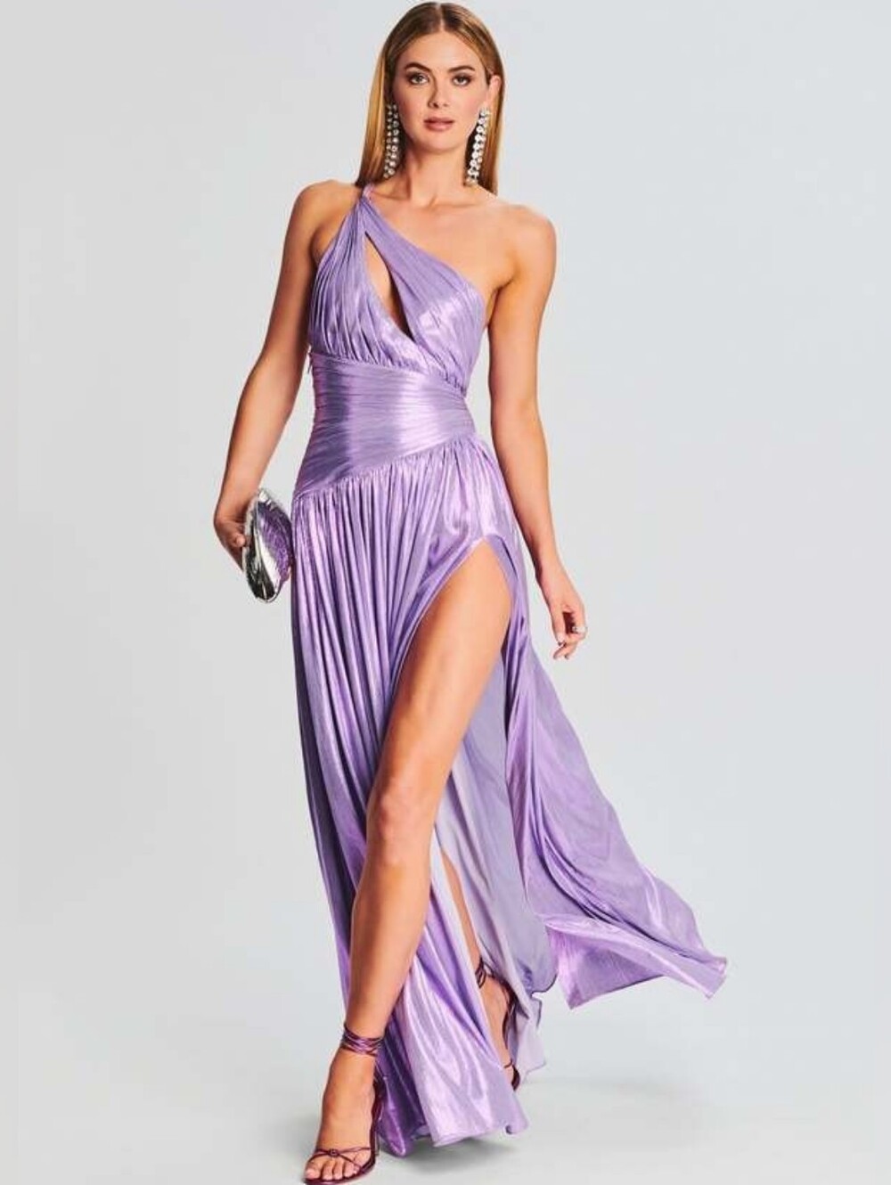 Retrofete Maxi Dara Dress in Dusty Lilac Medium NWT New